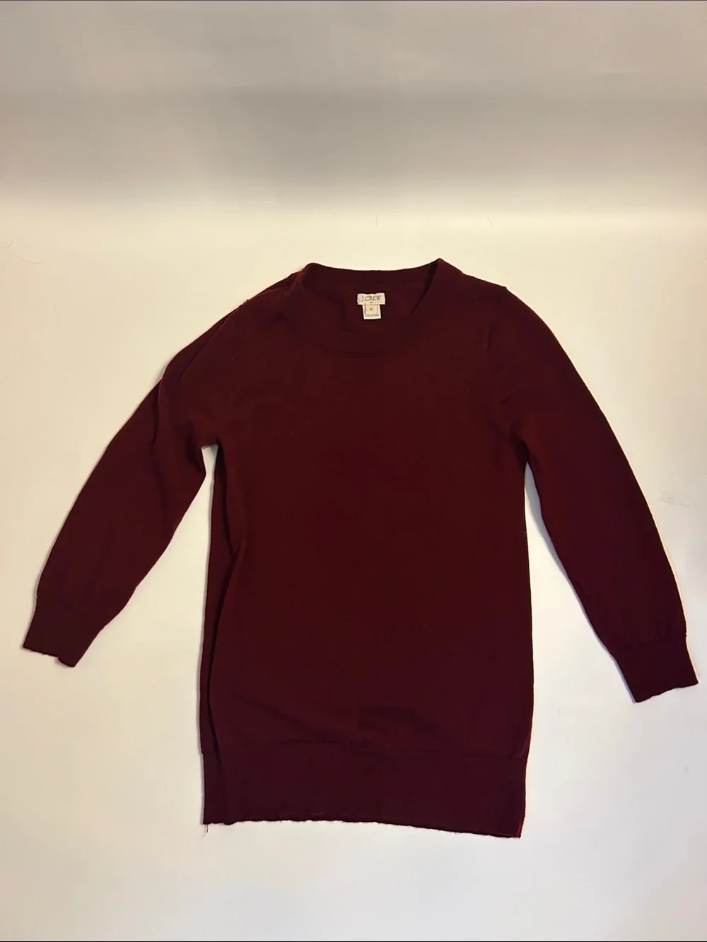 J. Crew Deep Wine Crewneck Sweater